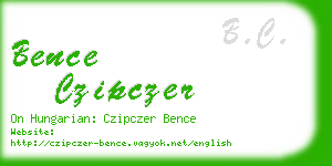 bence czipczer business card